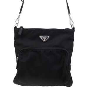 Prada Tessuto Crossbody messenger bag saffiano leather Black